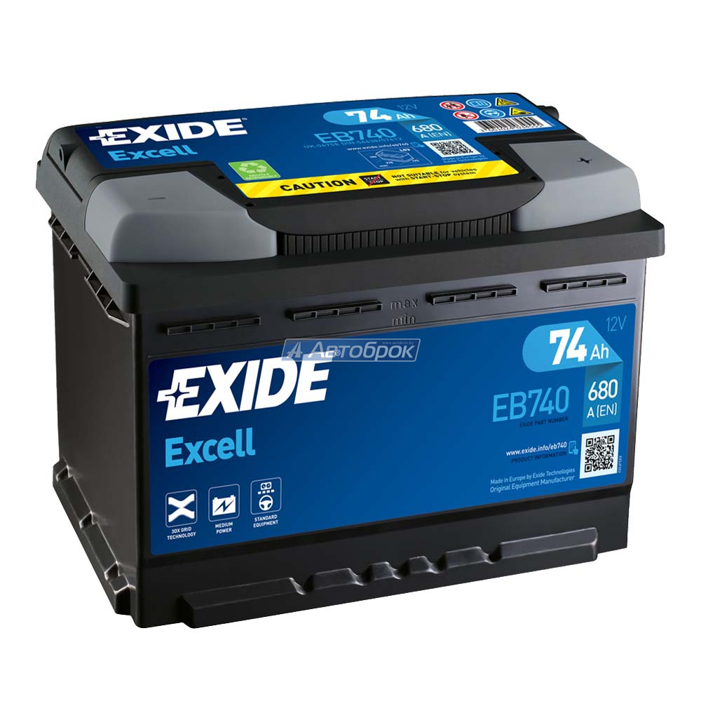 EXIDE EXCELL 74Аh 680A