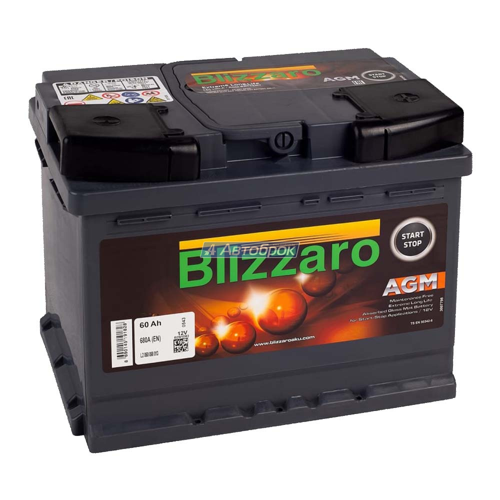 BLIZZARO AGM 60Аh 680A