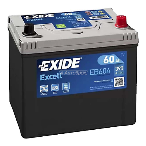 EXIDE EXCELL JIS 60Аh 390A